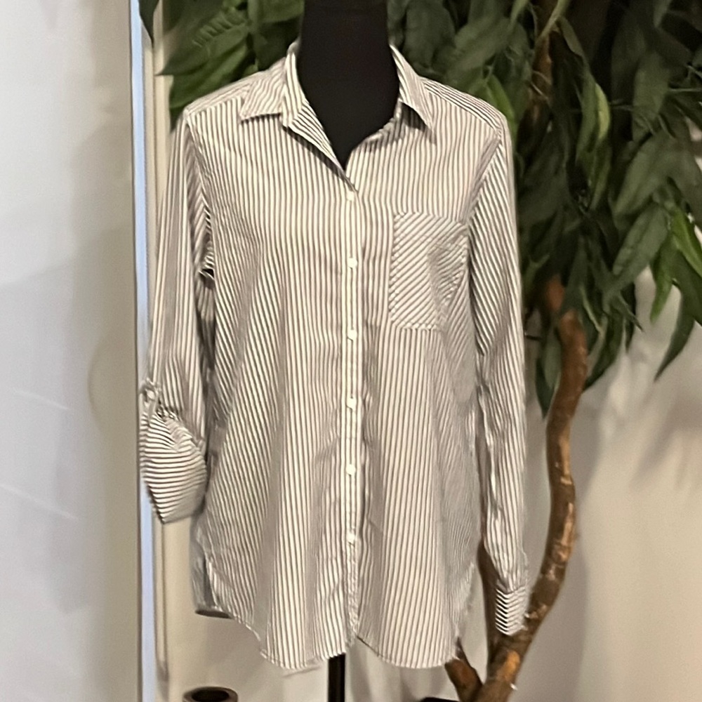 Express Boyfriend Pinstripe Shirt